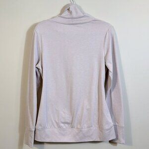 Apana Light Pink Cowl Neck Pullover Yoga Soft Sweater Thumbhole Women Medium